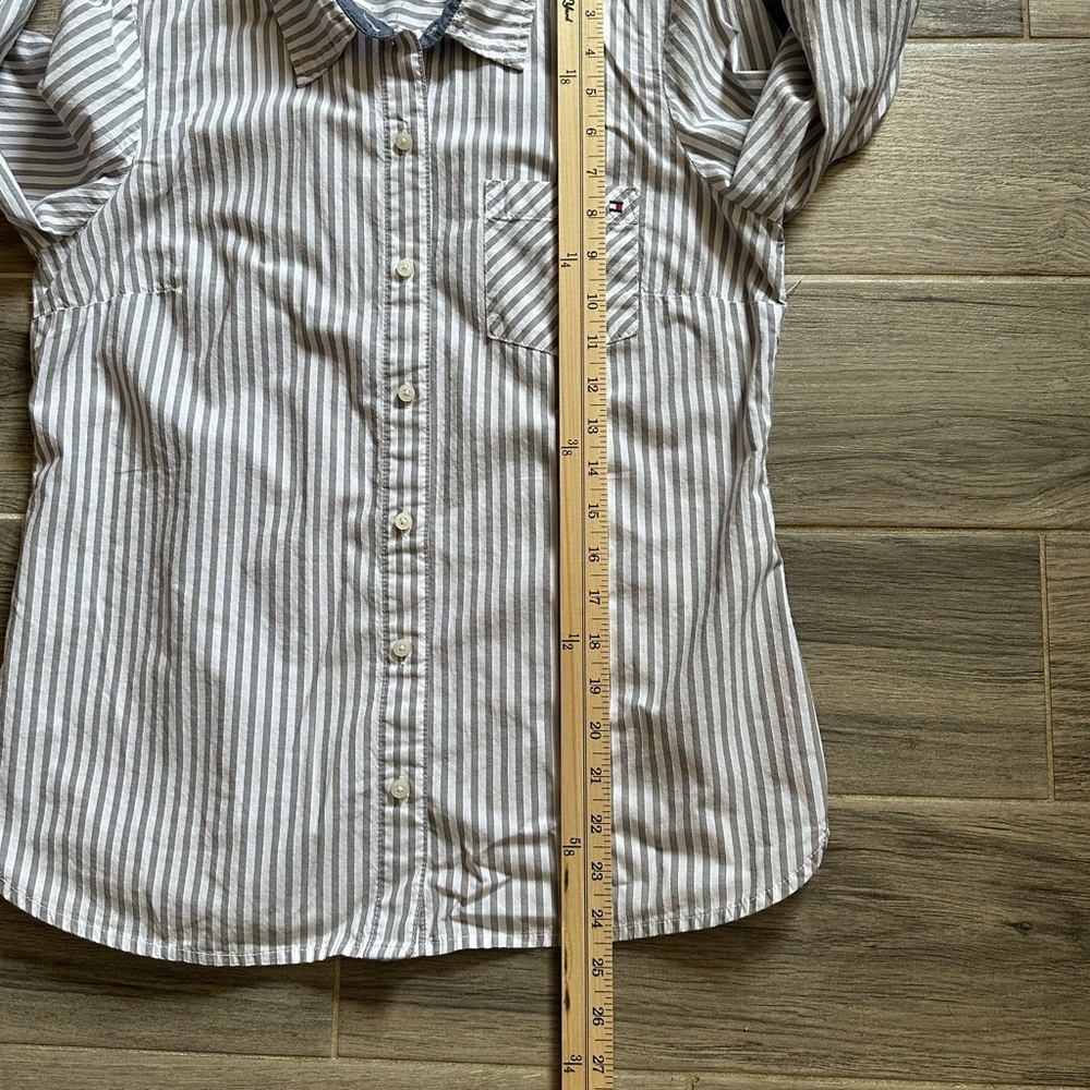 Tommy Hilfiger Gray Casual Button Down Shirt size S/P - Picture 5 of 11